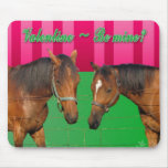 Valentine Be Mine I Love You Two Horses Mousepads
