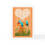Valentine blue bird collage card