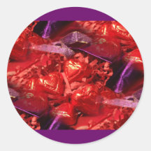 valentine candies round sticker