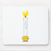 Valentine Candle with Heart Shaped Light Mouse Pads