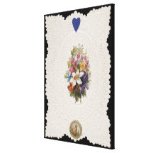 Valentine card depicting flowers, c.1840 (colour l gallery wrap canvas