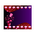 Valentine Champagne Background 2 Post Card
