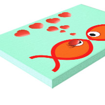 Valentine chrétien v2 orange impression sur toile