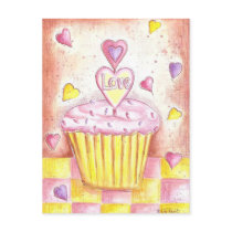 Valentine Cupcake Postcards