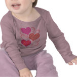 Valentine Day Swirly Plaid Hearts T-Shirts