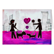 valentine dogs greeting cards