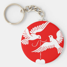 VALENTINE DOVE KEY CHAIN