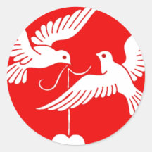 VALENTINE DOVE STICKER