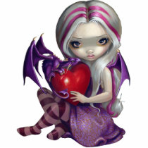 Valentine Dragon fairy PhotoSculpture Acrylic Cut Outs