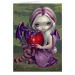 Valentine Dragon gothic  fairy Card cards