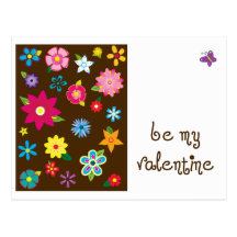 Valentine Flowers Postcards