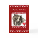 Valentine Friend Grizzly Bear Card