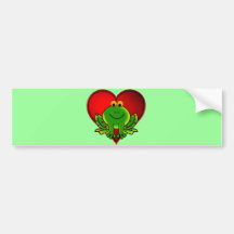 Valentine Frog Bumper Sticker