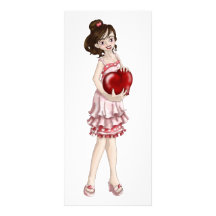 Valentine Girl Custom Rack Cards