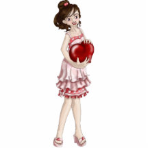 Valentine Girl Photo Cutouts
