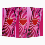 Valentine Heart background 3 Ring Binder