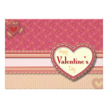 Valentine Heart invitation 5X7 hor