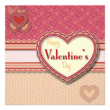 Valentine Heart Invitation Square