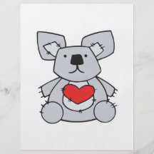 valentine heart koala bear custom flyer