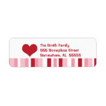 Valentine Heart Return Address Label