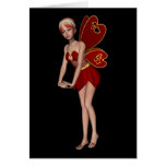 Valentine Hearts 3D Fairy -2 Greeting Card