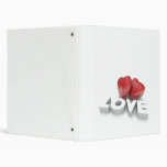Valentine hearts and love word vinyl binder