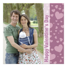 Valentine Hearts Confetti :: Photo Card / Invite