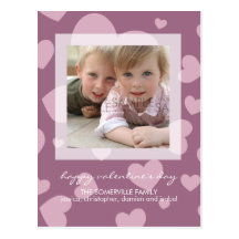 Valentine Hearts Confetti :: Photo Postcard