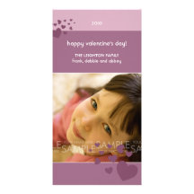 Valentine Hearts :: Valentine's Day Photocard Photo Card Template