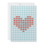 Valentine Hearts Wedding (Red + Sky Blue) invitations