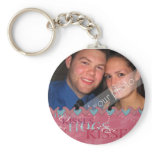 Valentine Hugs and Kisses  Photo Keychain
