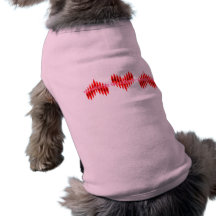 Valentine Kayak Hearts Dog Tshirt