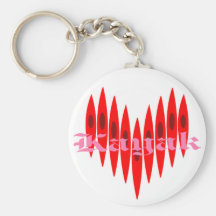 Valentine Kayak Hearts Keychains