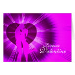 Valentine kiss forever boyfriend purple glow card