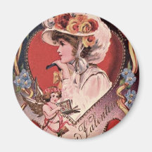 Valentine Lady Refrigerator Magnet
