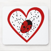 Valentine Ladybug Mouse Pads