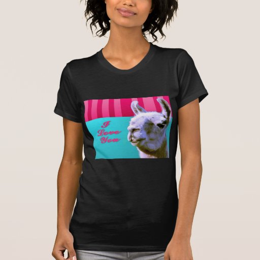Valentine llama I love you be mine pink red, turqu Shirts