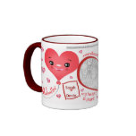 Valentine Love Hearts Custom Photo & Text Mug