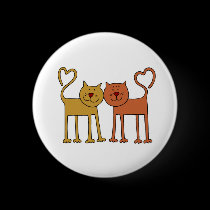 Valentine Love Kitties buttons