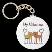 Valentine Love Kitties keychains