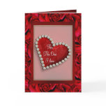 Valentine love red heart romantic greeting card