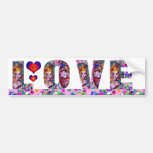 VALENTINE LOVE  VENETIAN MASQUERADE PARTY BUMPER STICKERS