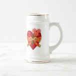 Valentine "Love you" Red Heart with Bow Coffee Mugs