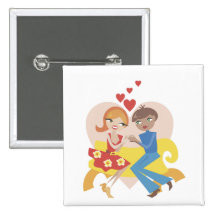 Valentine Lovers Buttons