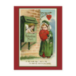 Valentine Mail Vintage Heart Art Post Card