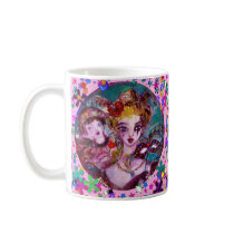 VALENTINE MASQUERADE MASKS ,CONFETTI,pink purple Coffee Mug