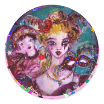 VALENTINE MASQUERADE MASKS ,CONFETTI,pink purple Sticker