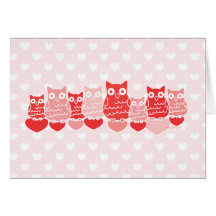 Valentine Owls Cards