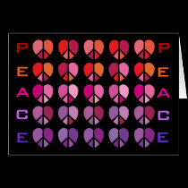 Valentine Peace HEARTS - Customized cards