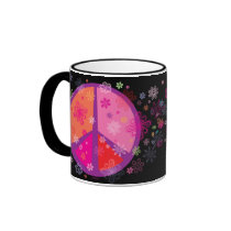 Valentine Peace Sign Mugs